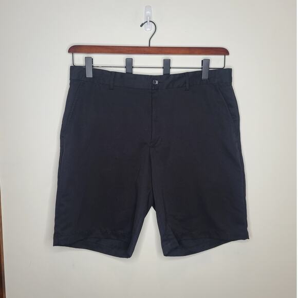Greg Norman for Tasso Elba black flat front golf shorts - 38 - Picture 1 of 4